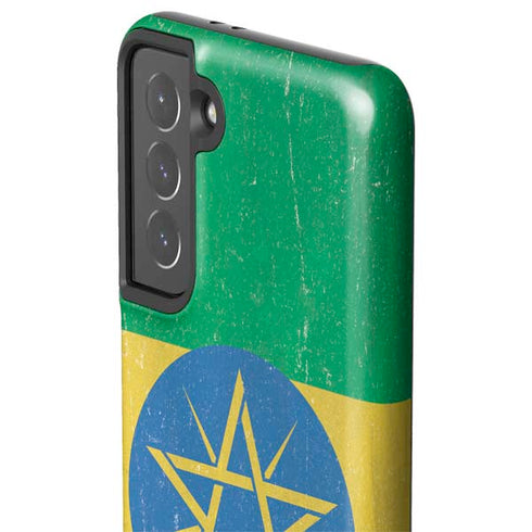 Ethiopia Flag Distressed Galaxy S21 5G Pro Case